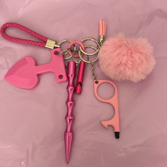 Pink Safety Keychain Set - Picture 1 of 4